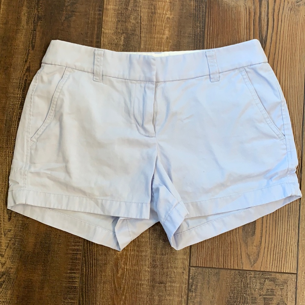 J Crew shorts. Size 2. Never worn. Light blue
